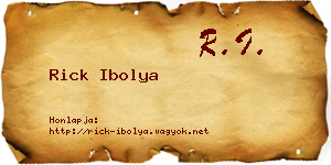 Rick Ibolya névjegykártya