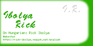 ibolya rick business card